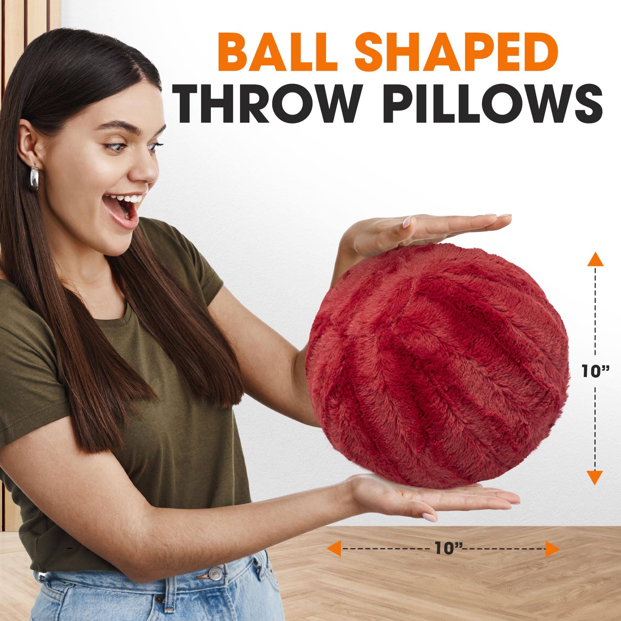 BALL SHAPED THROW PILLOWS

10"
