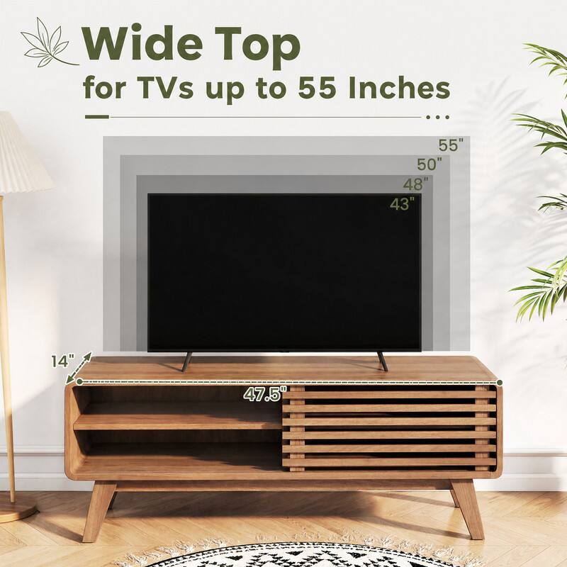 Wide Top for TVs up to 55 Inches

55" 50" 48" 43"

14"

47.5"