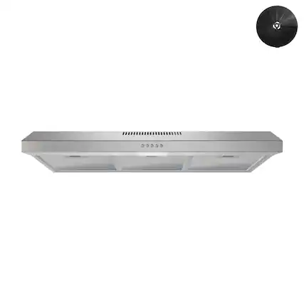Front. Streamline - 36 in. Arezzo Convertible Undermount 80 CFM Range Hood, Mesh Filters, Push Button Control, LED Light - Brushed Stainless Steel.