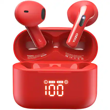 TOZO TITON 1m Moet NuL RoHS TOZO AU. Salleryit HBAA3IAODO amAis ST S Maita N SPSIPIA Charging LISLE Mers - Output: 5V0.6A FC - AUSS-C BoWn CE C SAW < L R 100