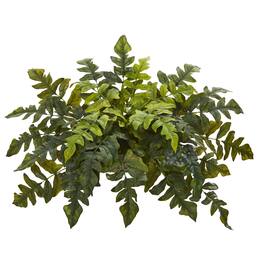 BreeBe - 32" Holly Fern Artificial Ledge Plant - Multicolor 1