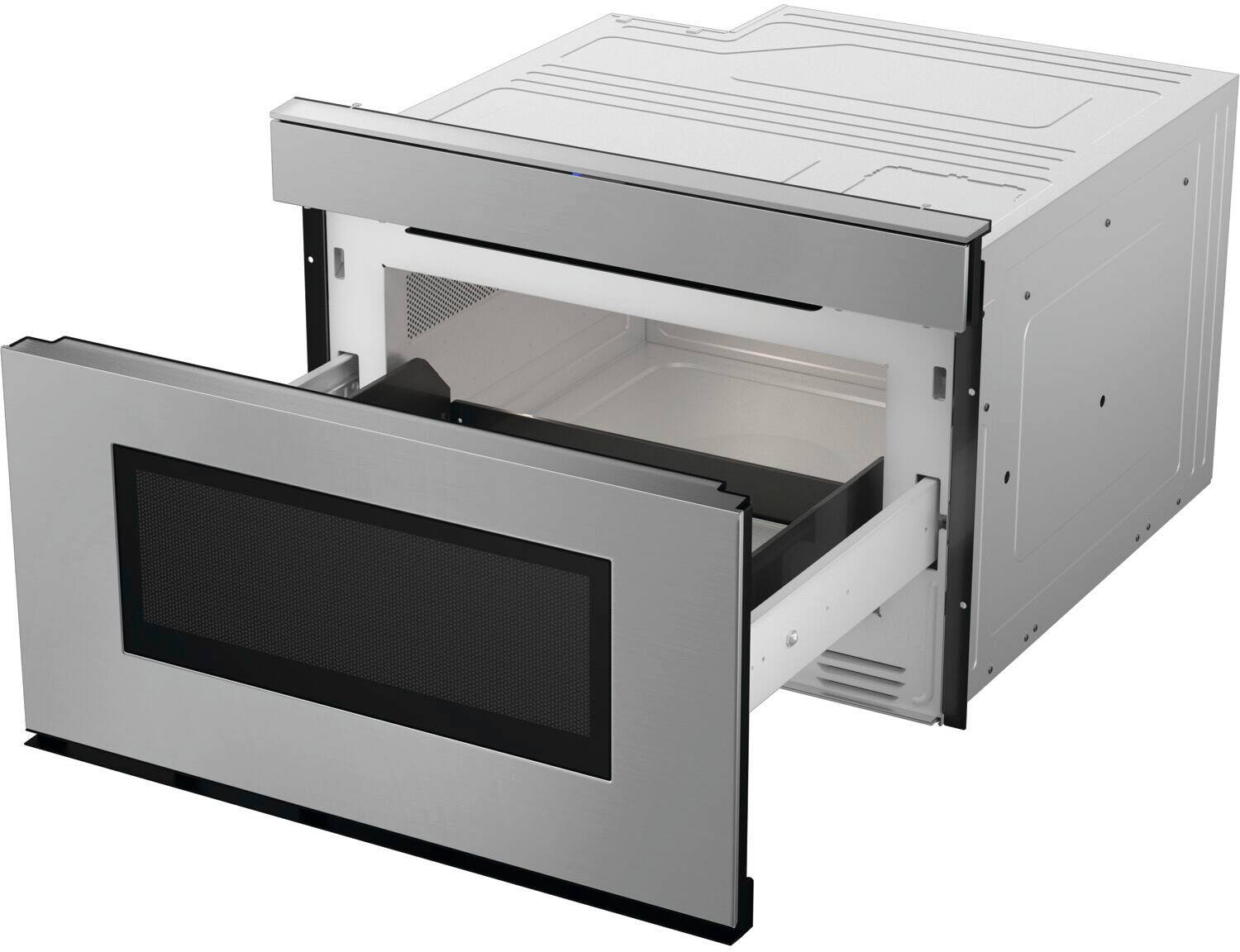 Alt View 17. Sharp - 24 In 1.2 CuFt Built-In Smart Microwave Drawer Oven with Easy Wave Open in Stainless Steel - Black.