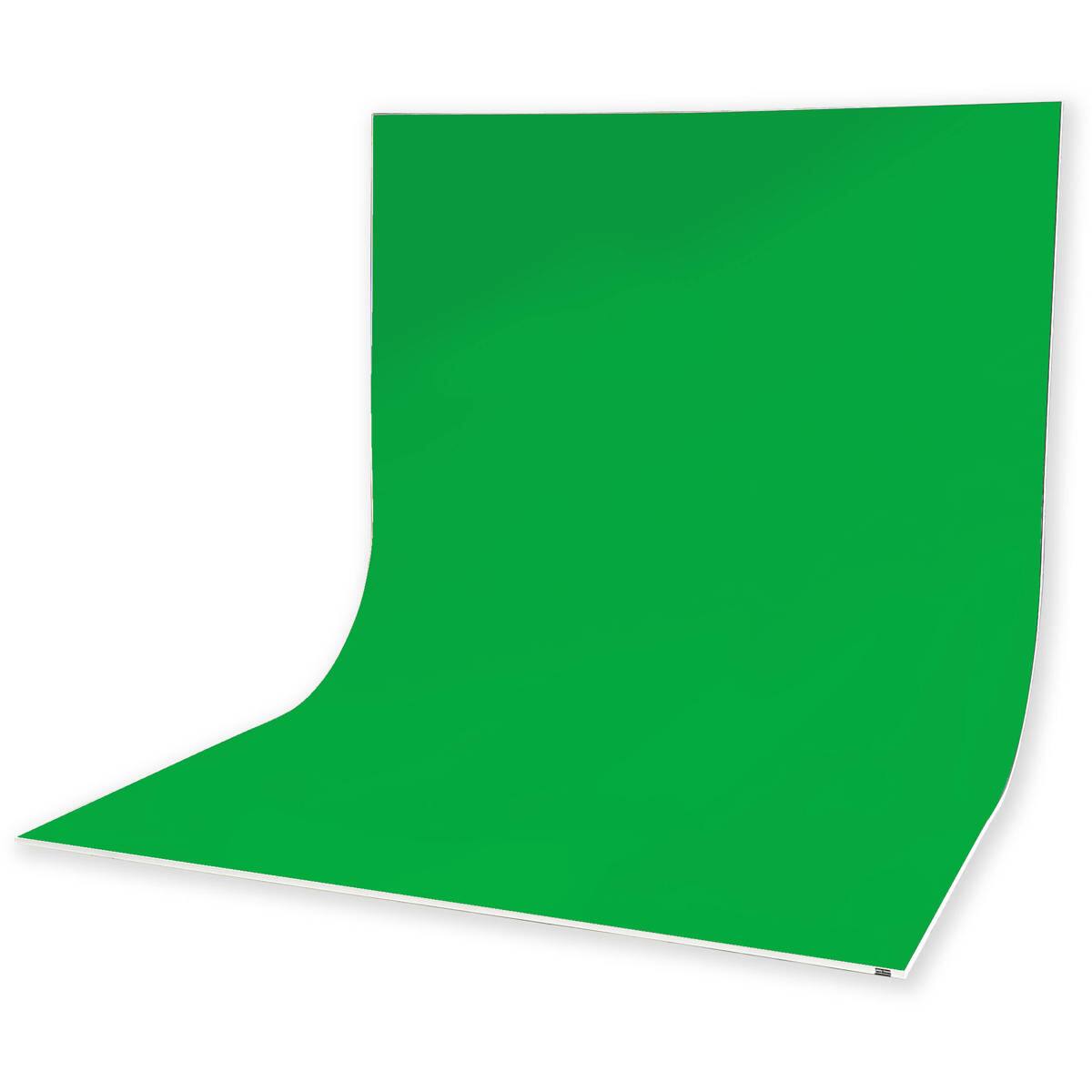 Front. Easiframe - Easiframe 8.2x12.5' Cyclorama Fabric Curved Frame Chroma Key Backdrop, Green.