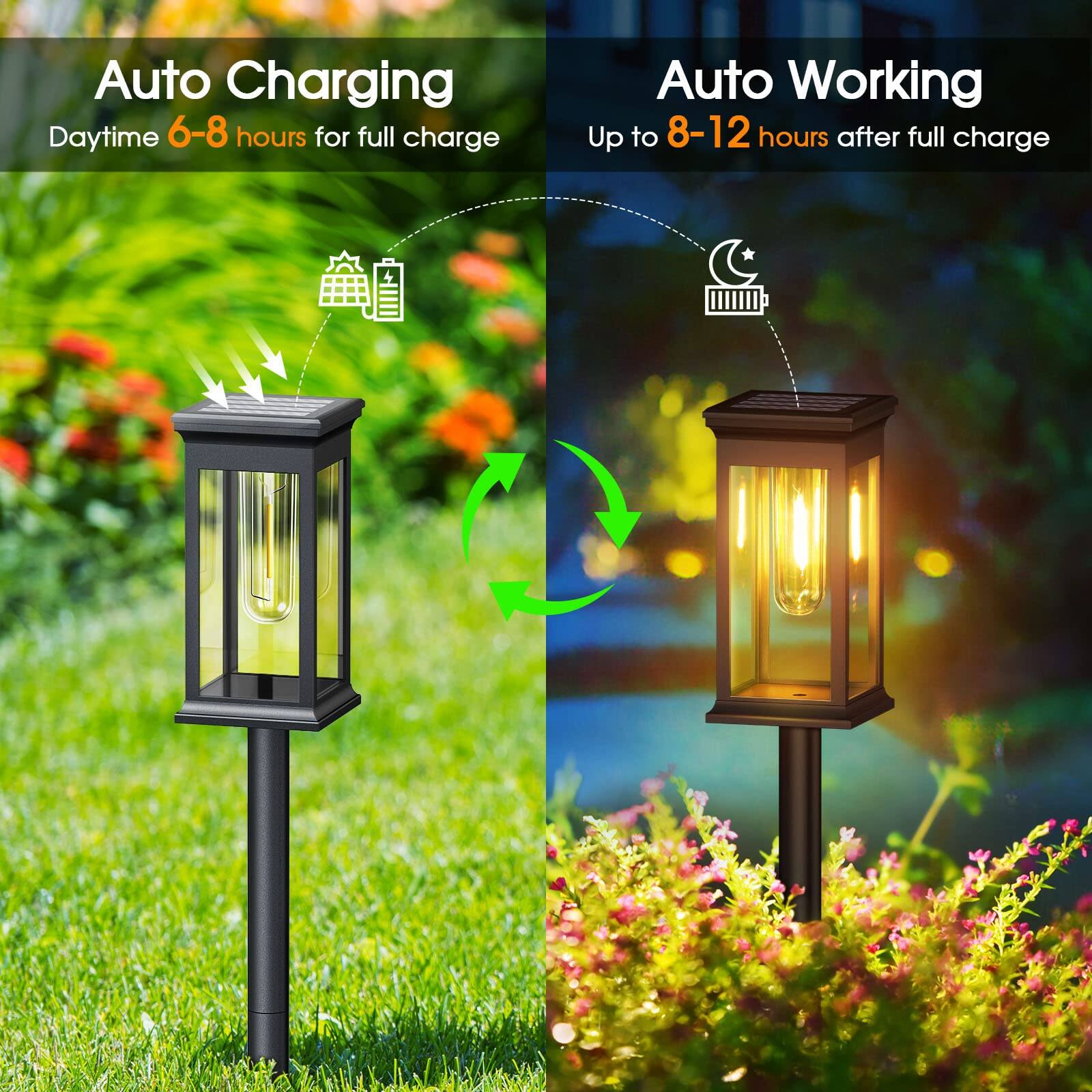 Auto Charging  
Daytime 6-8 hours for full charge  

Auto Working  
Up to 8-12 hours after full charge
