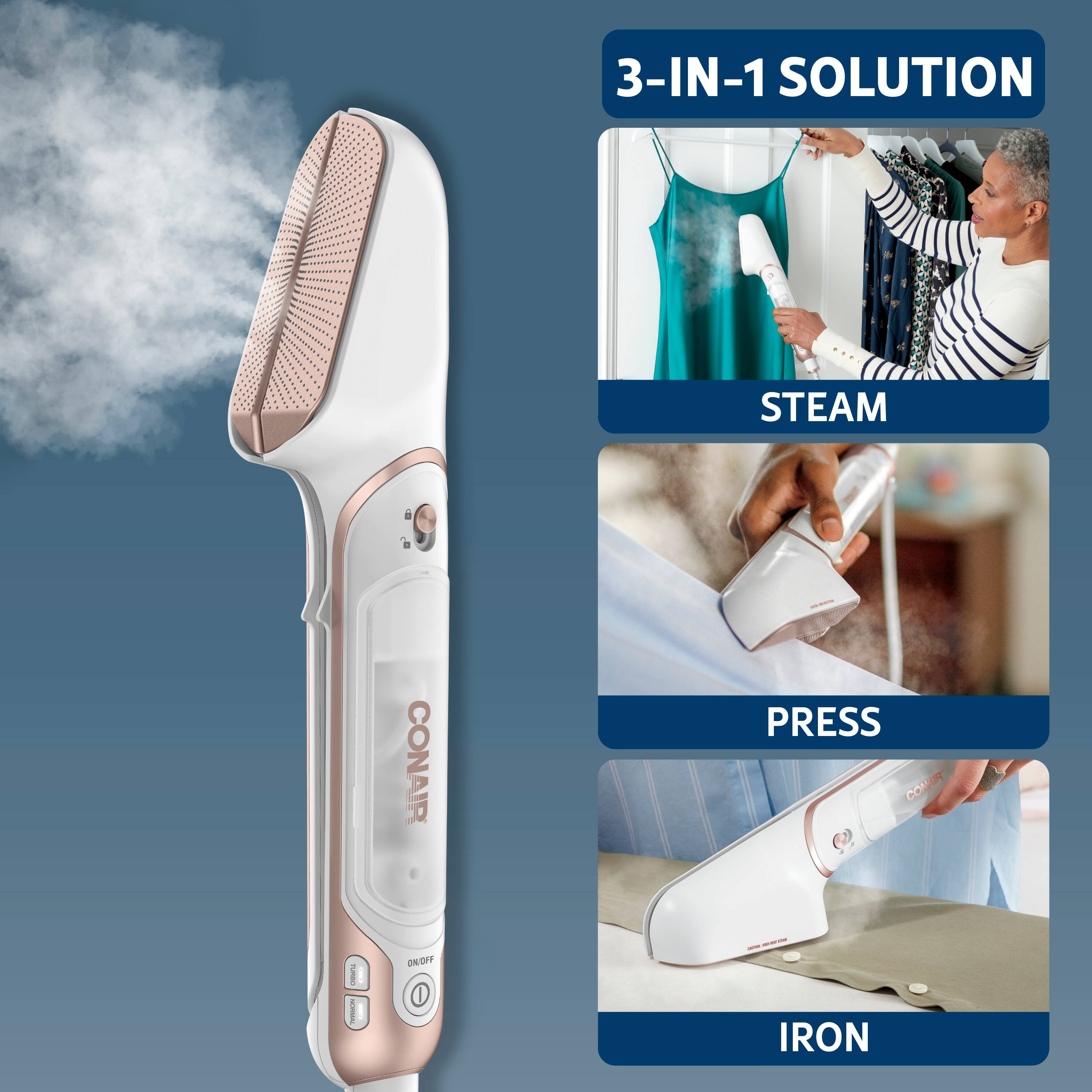 3-IN-1 SOLUTION STEAM CONAIR PRESS CONAIR IRON
