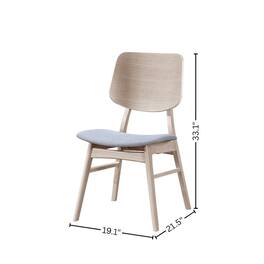 FurniFact - 5-Piece Wood Dining Set Mid-Century Ash - White