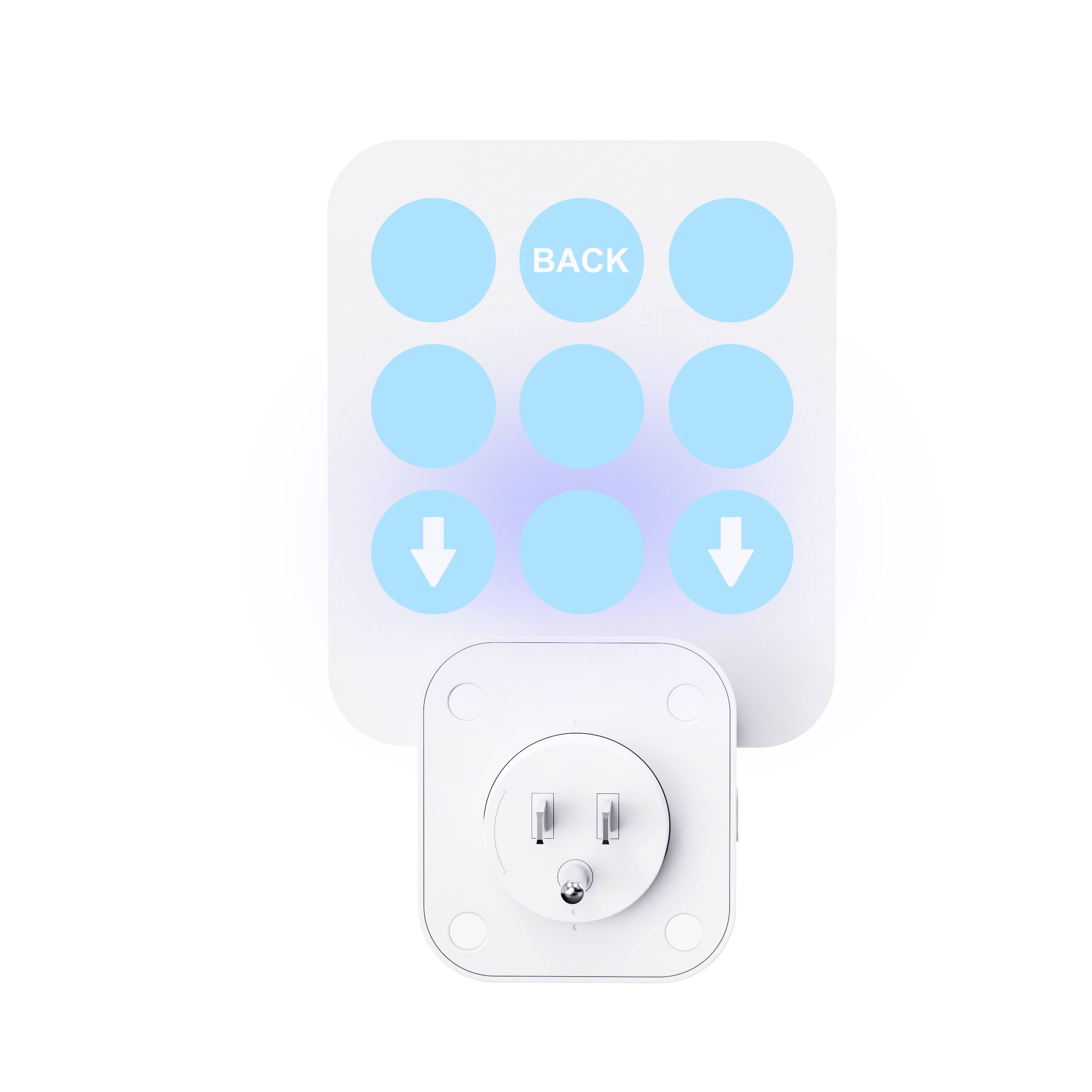 Alt View 3. Flowtron - Plug-in Fly Trap with Power Socket, USB Ports, Adhesive Boards for Easy Cleaning - White.