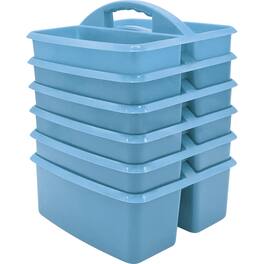 Teacher Created Resources - Light Blue Plastic Storage Caddy, Pack of 6