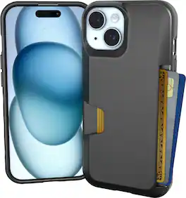 Smartish - iPhone 15 Wallet Case - Wallet Slayer Vol 1 - Protective Slim Card Holder Cover - Black Tie Affair