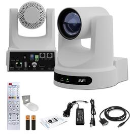 PTZOptics - Move SE PTZ Camera with 20x Optical Zoom (PT20X-SE-WH-G3) + Wall Mount - White