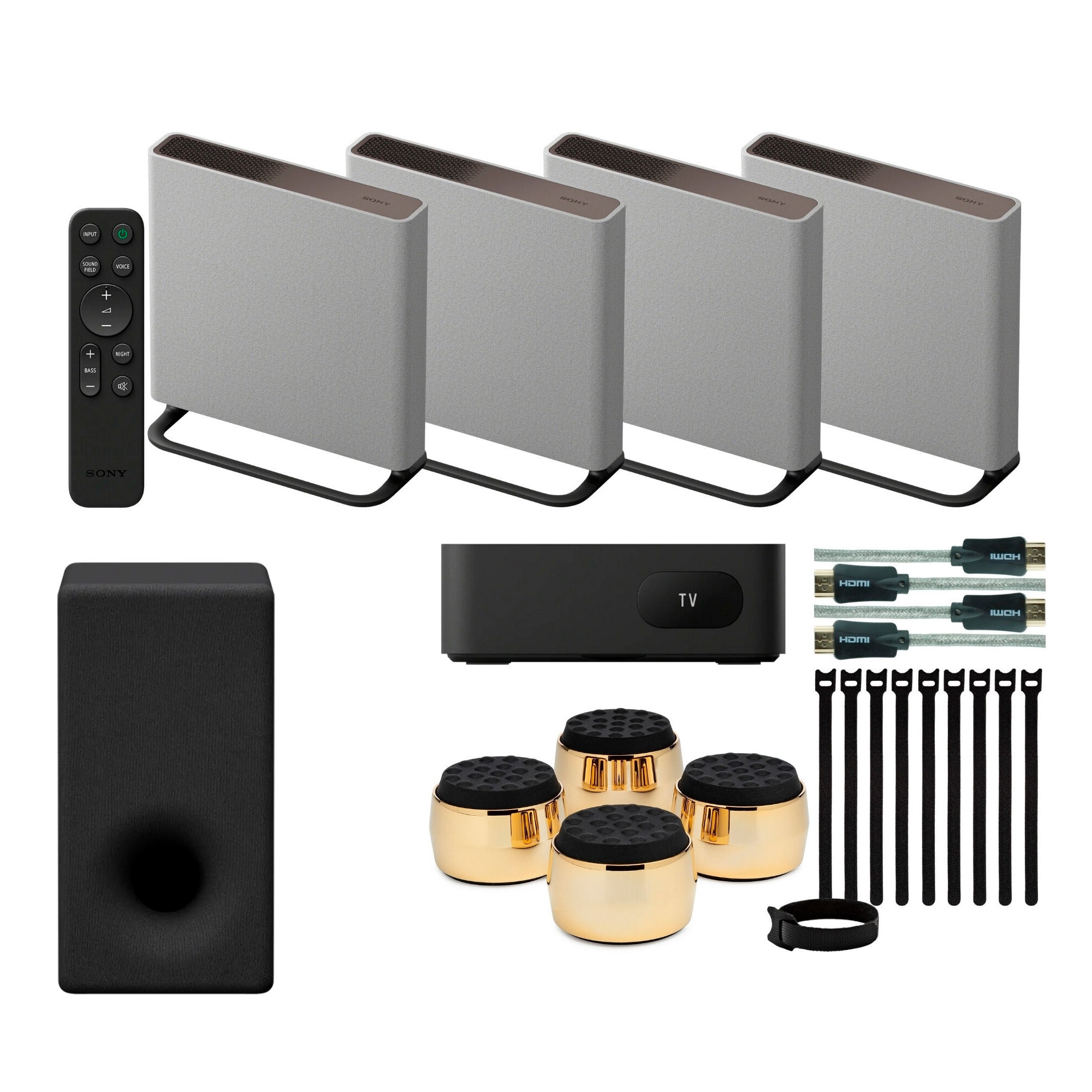 BRAVIA Theater Quad with Sony SASW3 200W Wireless Subwoofer bundle