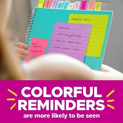 ENGLISH MATH SVE HISTOR ART CIVICS CREMIST STUDY MUSIC SPANISH NOTES

Homework:
- write essay for history
- study for algebra exam
- science project - team

Band Practice
Tues 4:30

COLORFUL REMINDERS are more likely to be seen