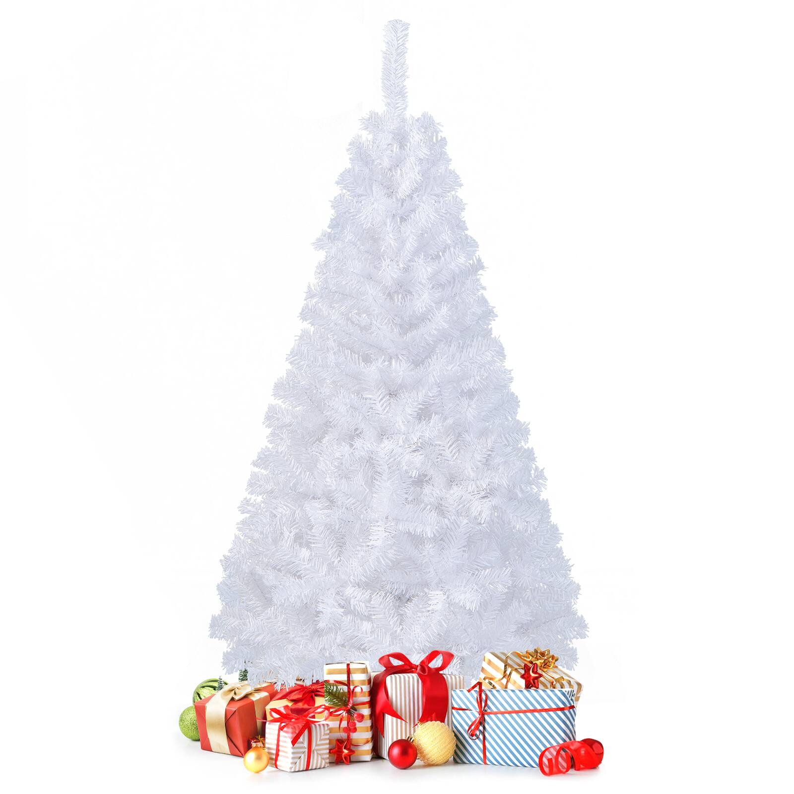 Alt View 1. Costway - 5Ft Artificial PVC Christmas Tree W/Stand Holiday Season Indoor Outdoor - White.