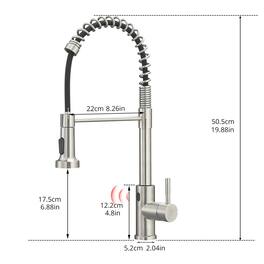 Single Handle Touchless Sensor Gooseneck Pull Down Sprayer Kitchen Faucet