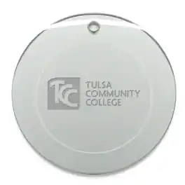Jardine - Tulsa Community College 3'' Round Glass Ornament - Multicolor