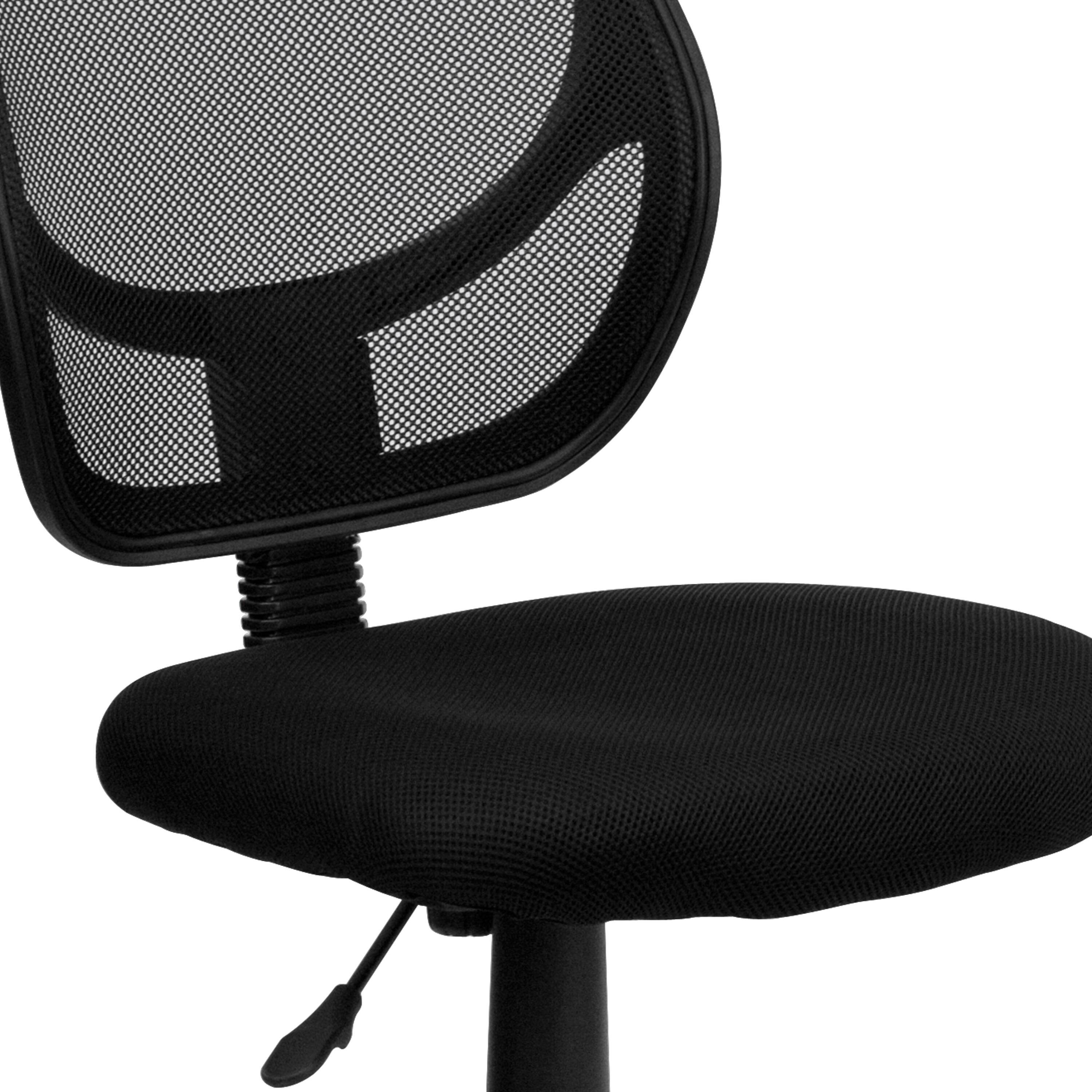 Alt View 9. Emma + Oliver - Mid-Back Mesh Swivel Task Office Chair with Curved Square Back - Black.