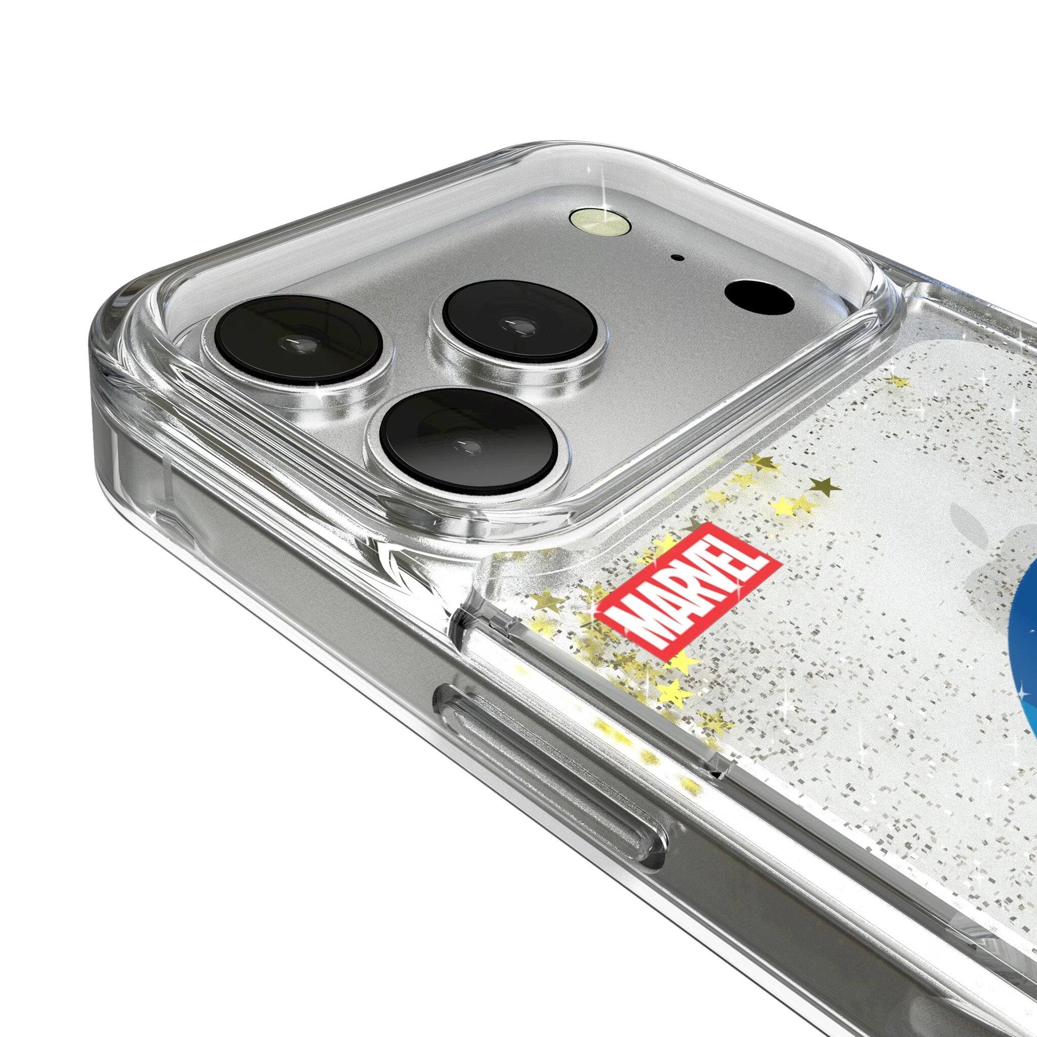 Left. Keyscaper - Marvel Sigil Glitter Phone Case - Apple iPhone 17 Pro Max - Spider-Man.