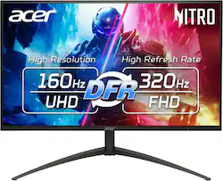 Acer - Nitro XV275K 27" 4K UHD MiniLED 320Hz 1ms FreeSync Premium Gaming Monitor with HDR1000 (USB Type-C, DisplayPort, HDMI) - Black - Front_Zoom
