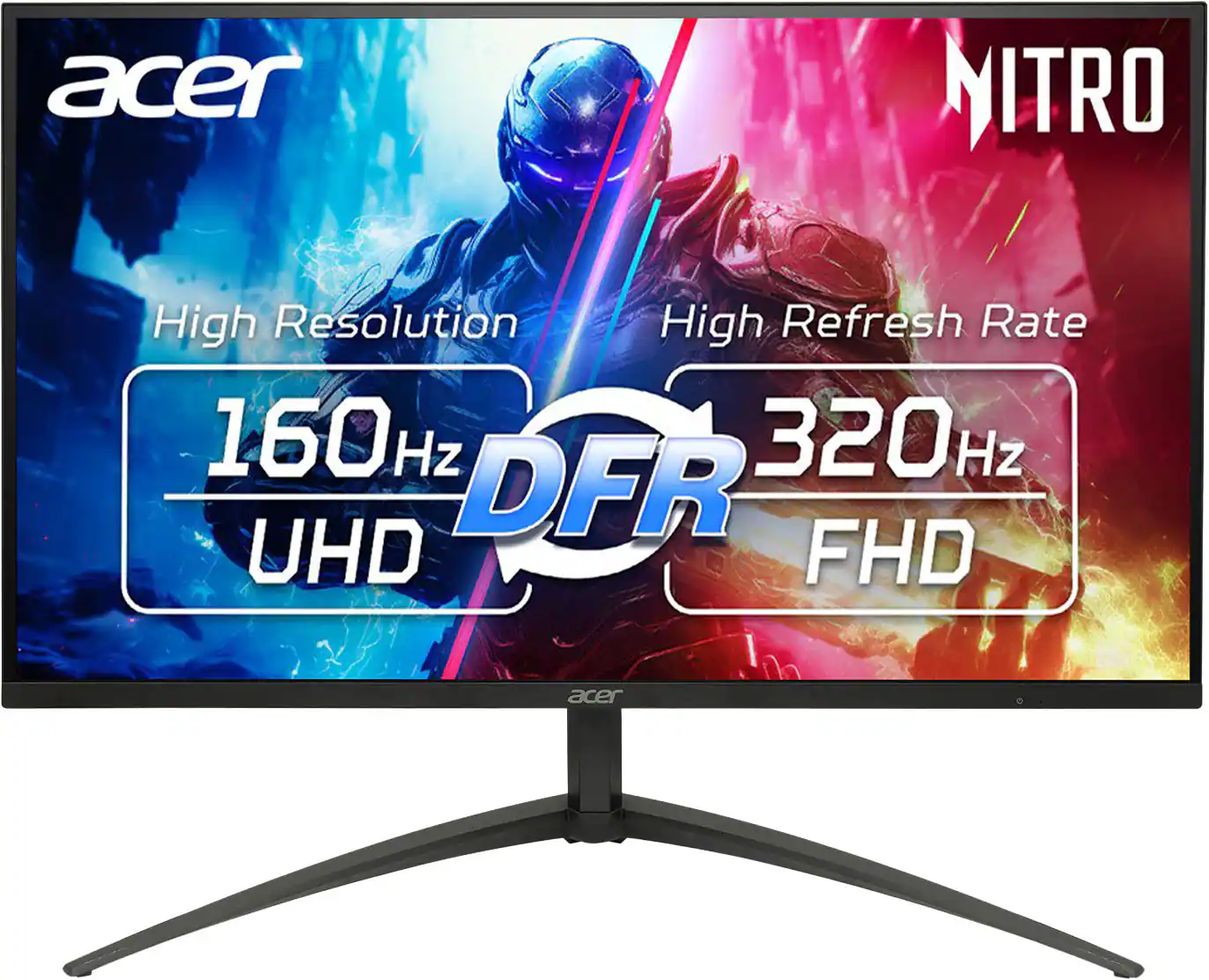 Acer - Nitro XV275K 27" 4K UHD MiniLED 320Hz 1ms FreeSync Premium Gaming Monitor with HDR1000 (USB Type-C, DisplayPort, HDMI) - Black