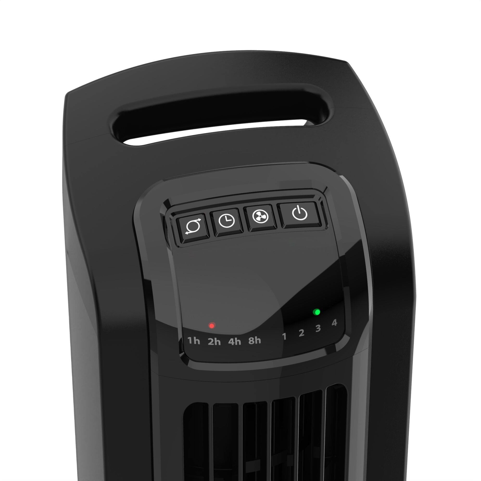 Alt View 3. Lasko - Lasko 36 Inch 4 Speed Oscillating Tower Fan with Timer and Remote Control, Black - Black.