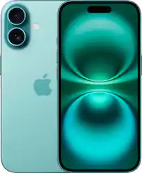 Apple - iPhone 16 256GB - Apple Intelligence - Teal (Verizon) - Front_Zoom
