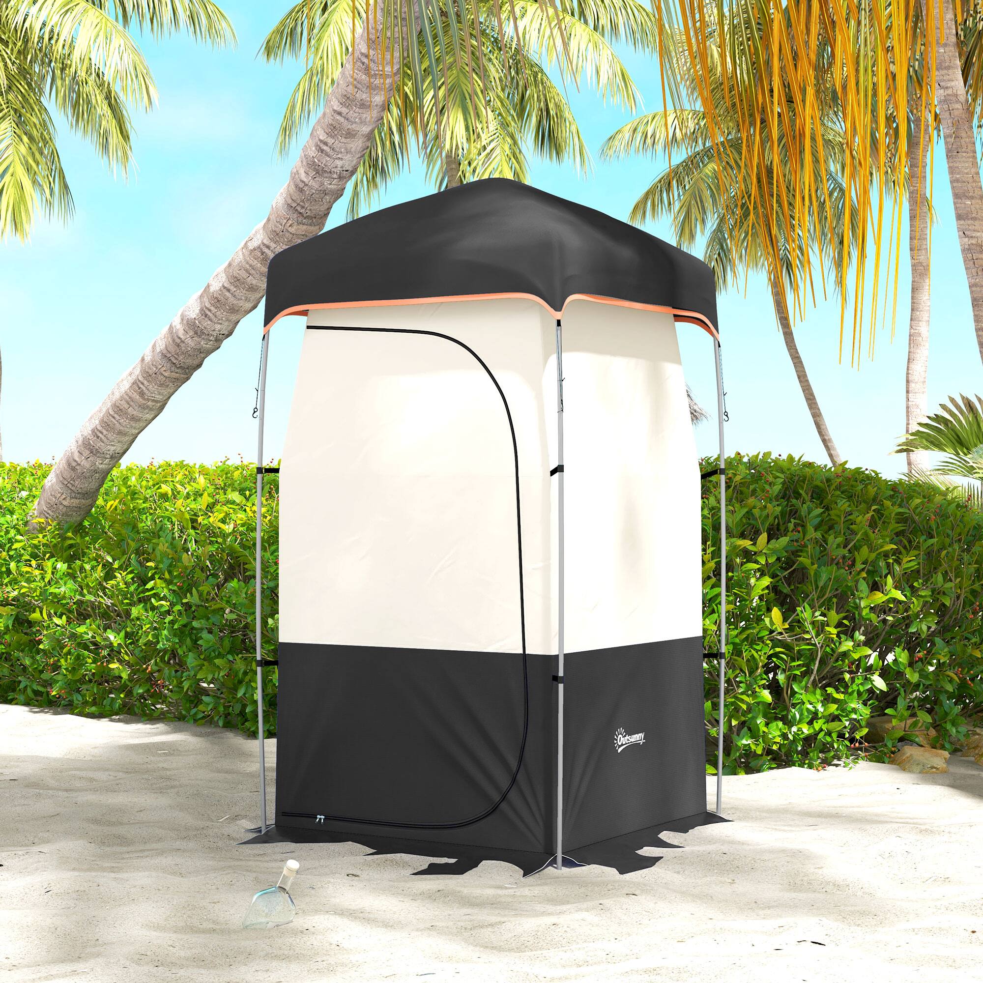 Alt View 8. Outsunny - Shower Tent, Portable Privacy Shelter with Solar Shower Bag - Black.