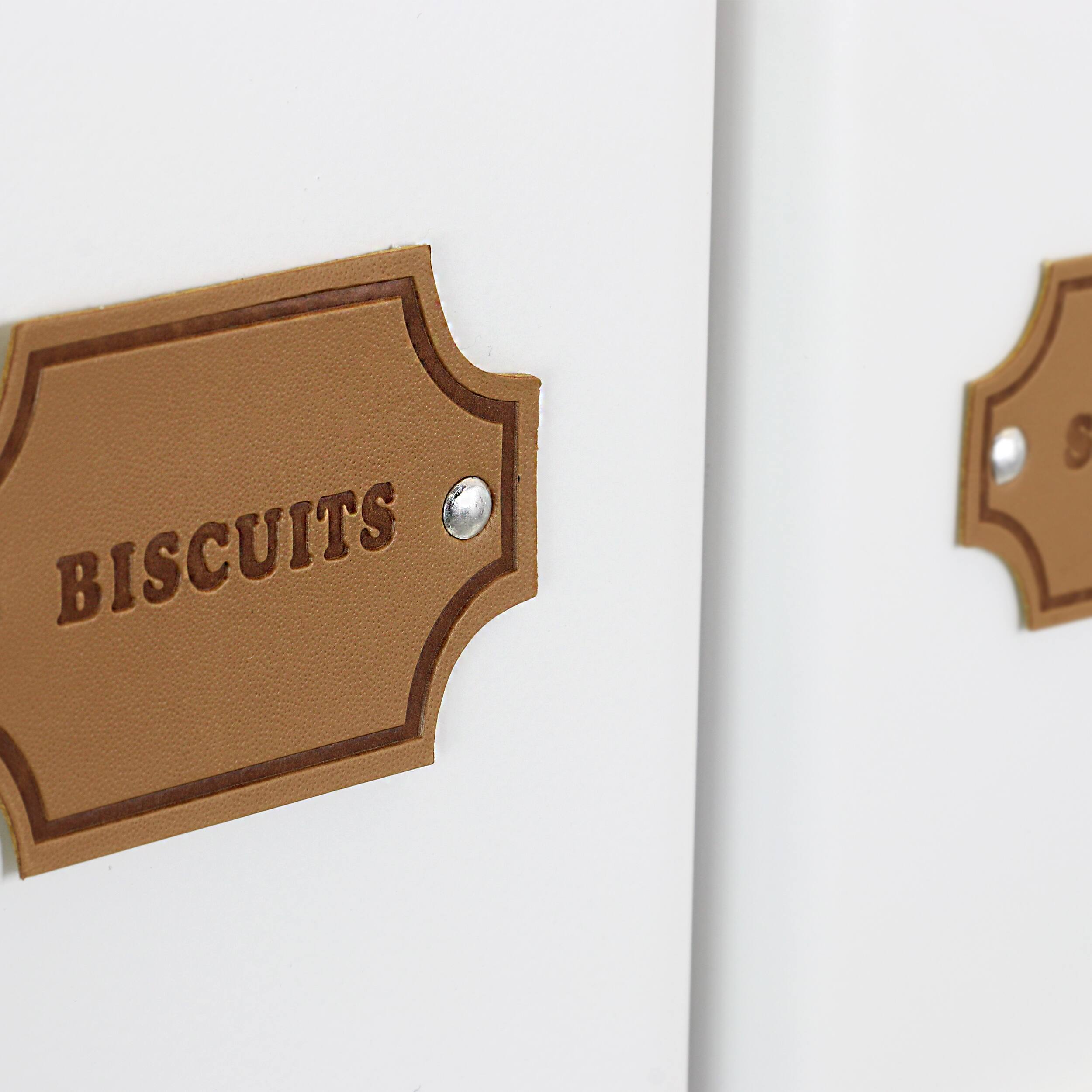 Alt View 5. MegaChef - MegaChef Kitchen Food Storage and Organization 5 Piece Canister Set in White - White and Brown.