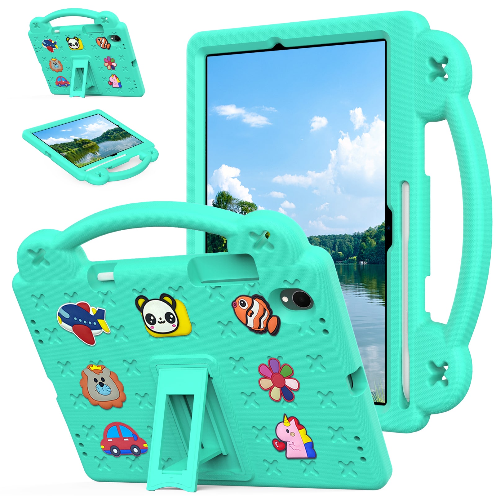 UUCOVER - Kids Case for Samsung Galaxy Tab S11 11-inch 2025 SM-X730 SM-X736B,Shockproof EVA Case Handle Adjustable Stand Cover - Mint price history on PriceWatchPro