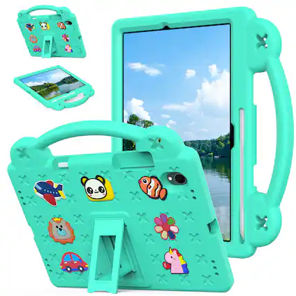 Front. UUCOVER - Kids Case for Samsung Galaxy Tab S11 11-inch 2025 SM-X730 SM-X736B,Shockproof EVA Case Handle Adjustable Stand Cover - Mint.