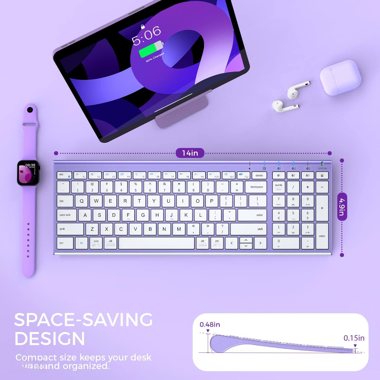 5:06  
Charged 80%  
14in  
0.48in  
0.15in  

SPACE-SAVING DESIGN  
Compact size keeps your desk uncluttered organized.