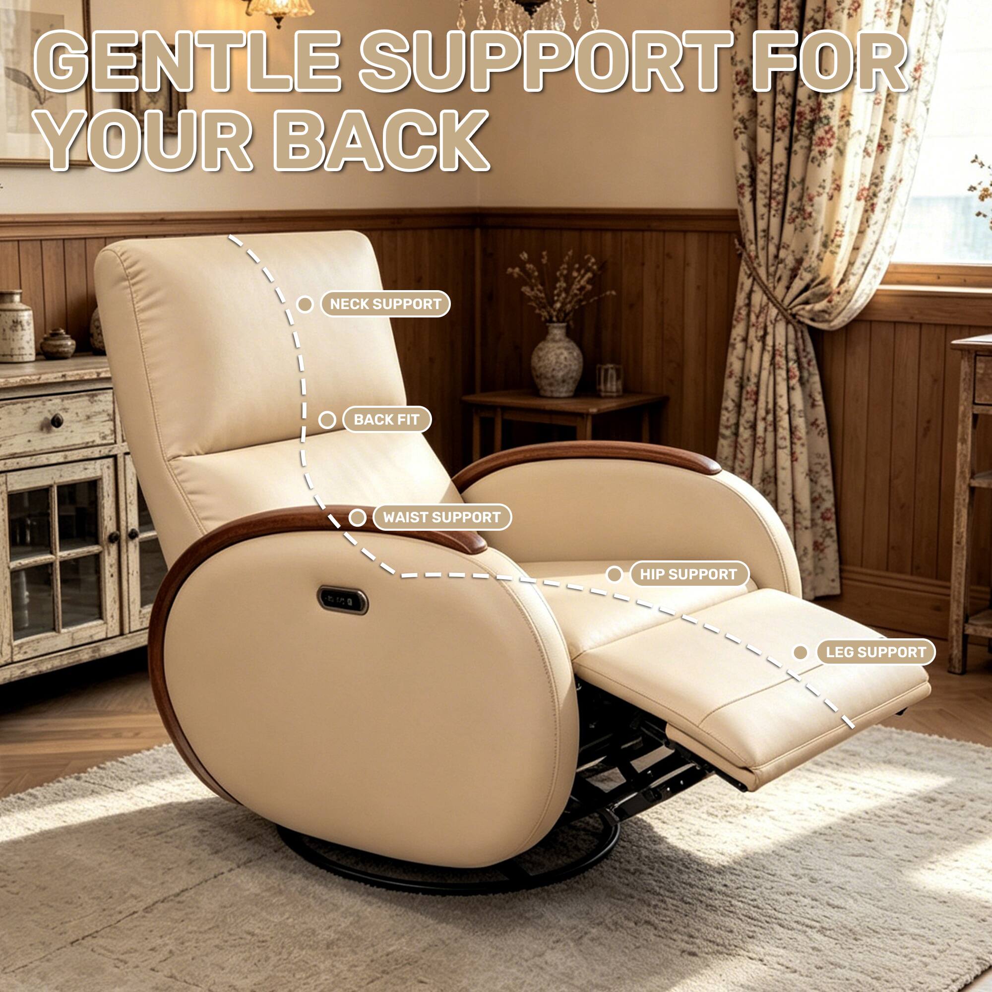 Boyel Living Power Recliner Single Sofa Chair Electric Adjustable ...