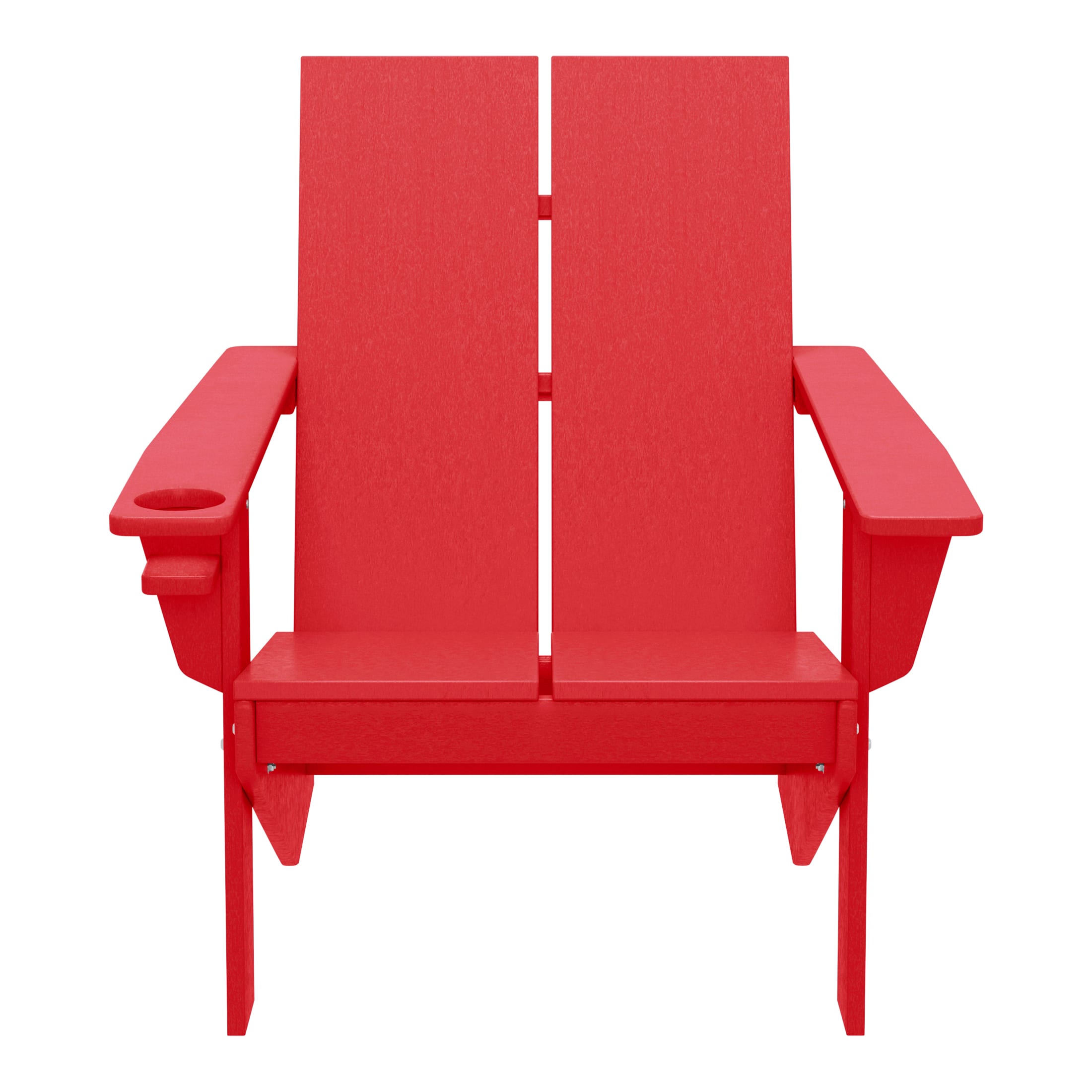 WestinTrends - Riviera Outdoor HDPE Modern Adirondack Chair with Cup Holder - Red price history on PriceWatchPro