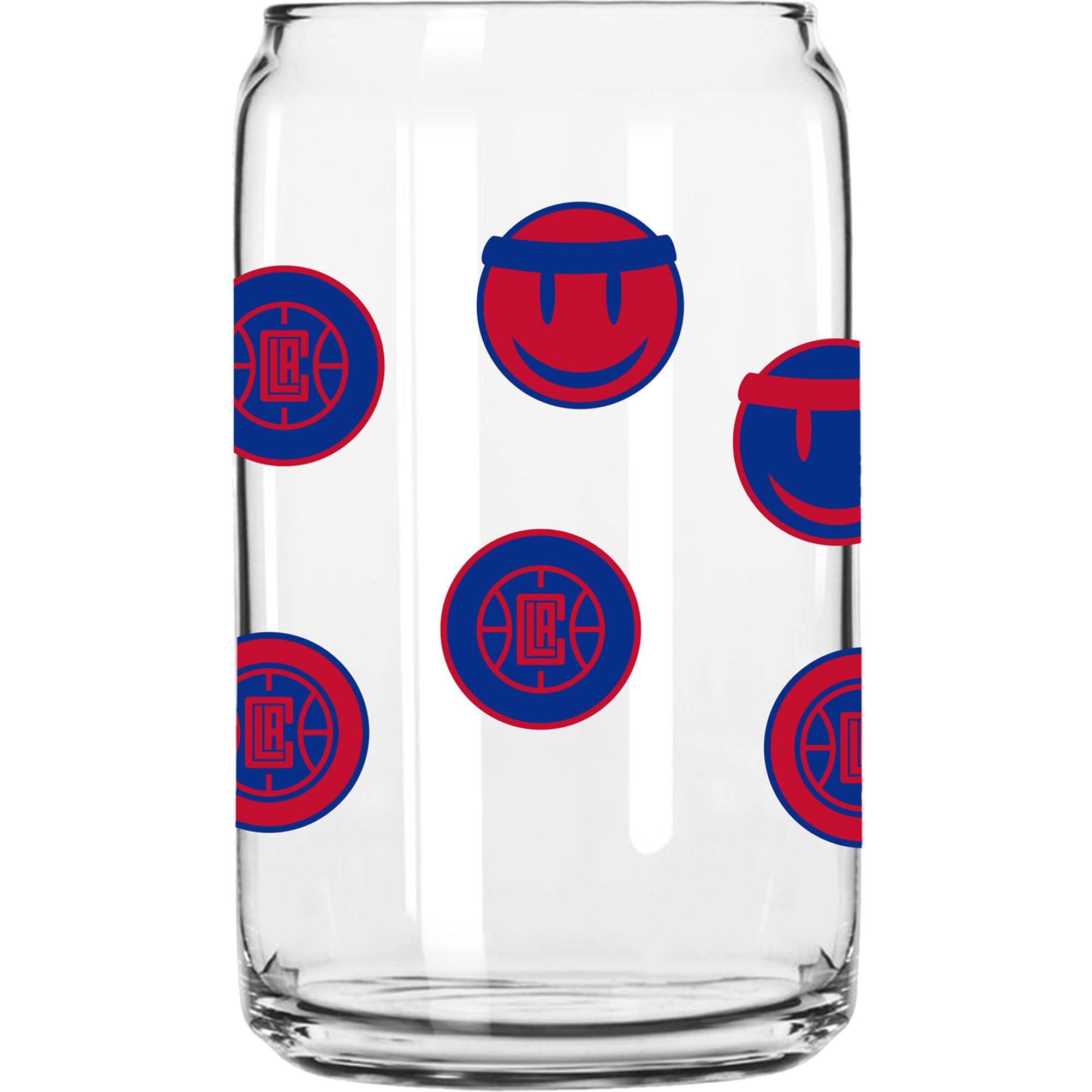 Logo Brands - LA Clippers 16oz. Smiley Can Glass - Multicolor