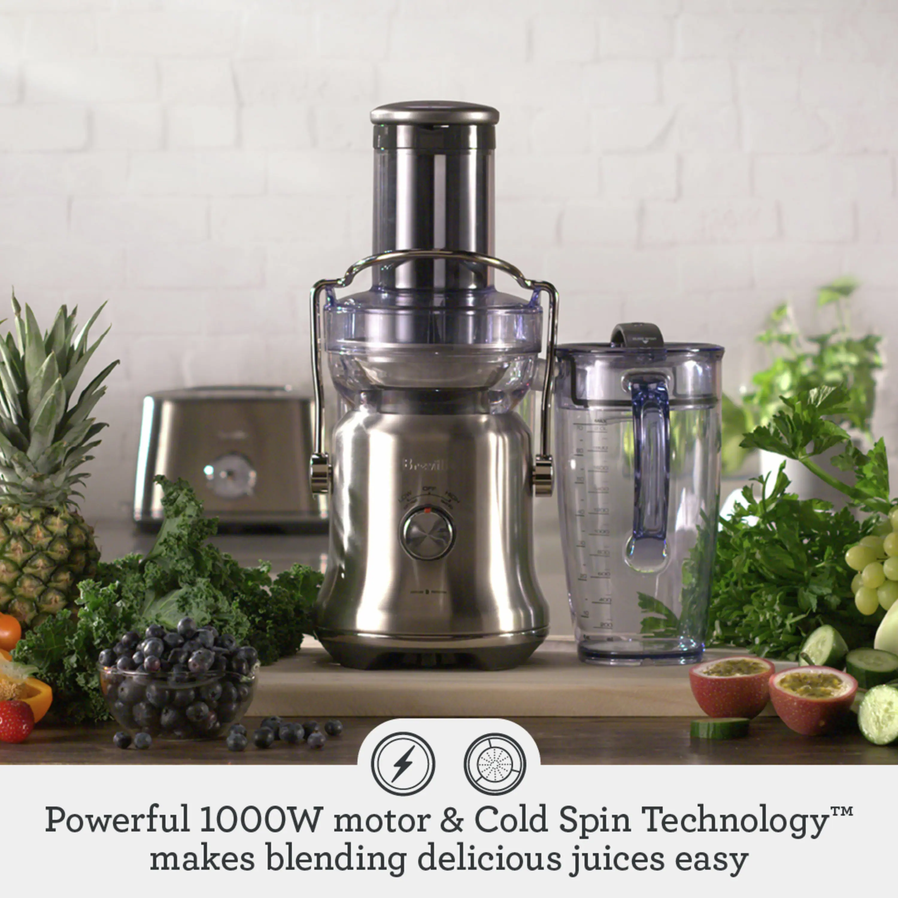 Beevil™ Powerful 1000W motor & Cold Spin Technology™ makes blending delicious juices easy