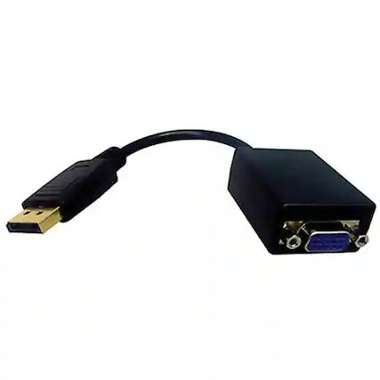 Front. Comprehensive - Comprehensive DisplayPort Male to VGA Female Adapter Cable.