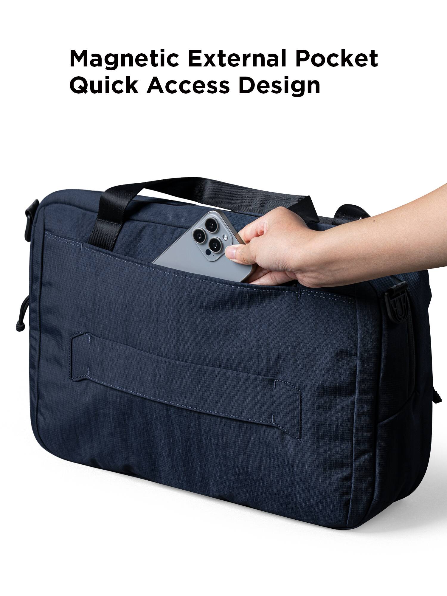 Magnetic External Pocket Quick Access Design