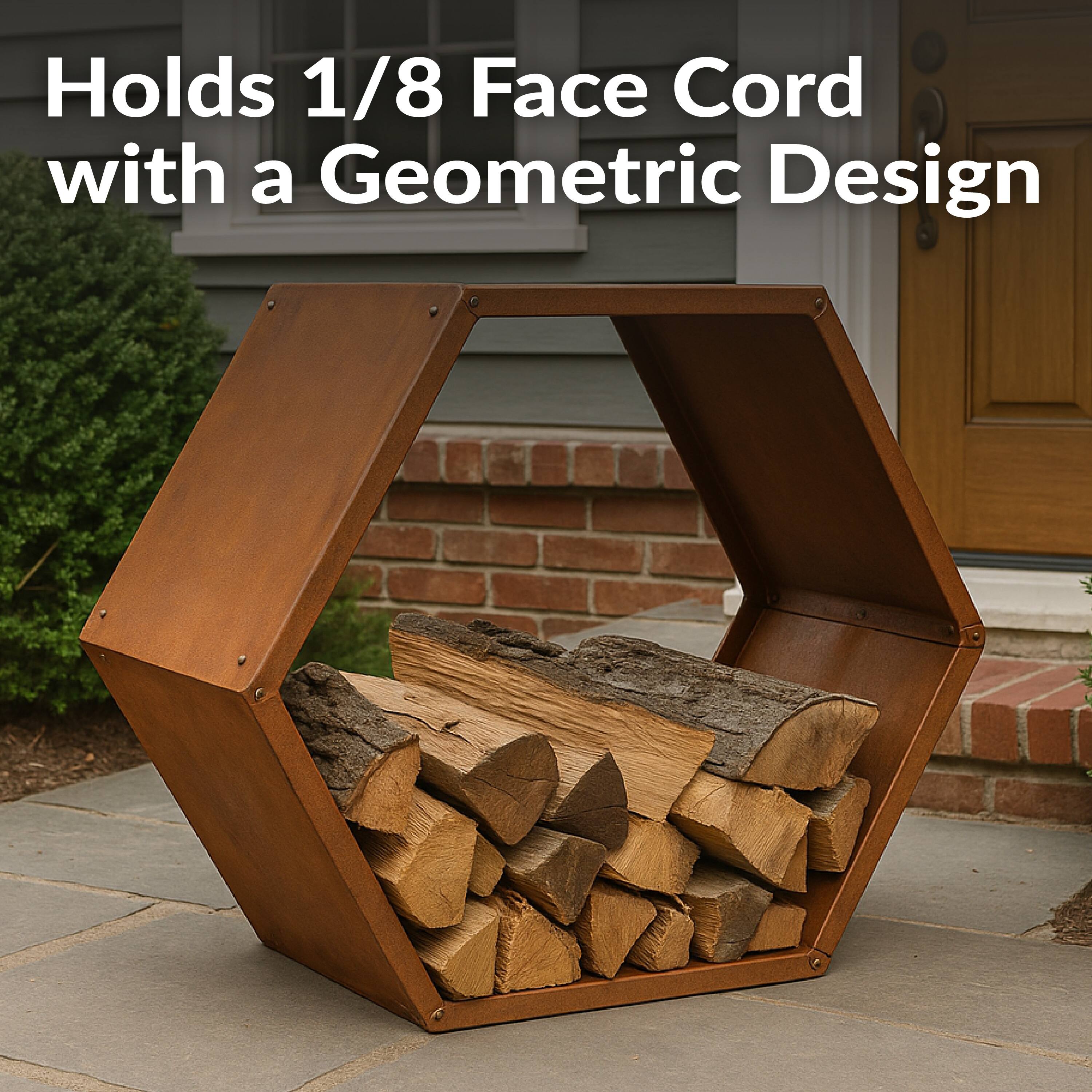 Holds 1/8 Face Cord with a Geometric Design