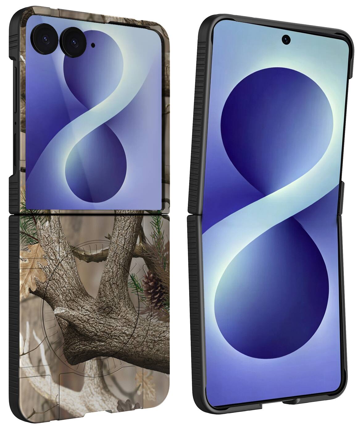 Alt View 6. Nakedcellphone - Slim Case for Samsung Galaxy Z Flip 8 Phone - Compatible with MagSafe - Camo.