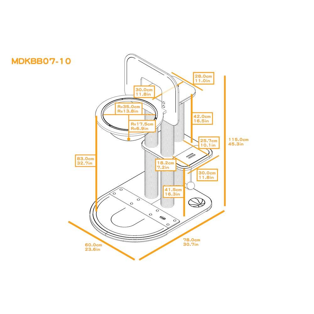 MDKBB07-10

- 28.0cm 11.0in
- 30.0cm 11.8in
- R=35.0cm R=13.8in
- R=17.5cm R=6.9in
- 42.0cm 16.5in
- 25.7cm 10.1in
- 115.0cm 45.3in
- 83.0cm 32.7in
- 18.2cm 7.2in
- 30.0cm 11.8in
- 41.5cm 16.3in
- 60.0cm 23.6in
- 78.0cm 30.7in