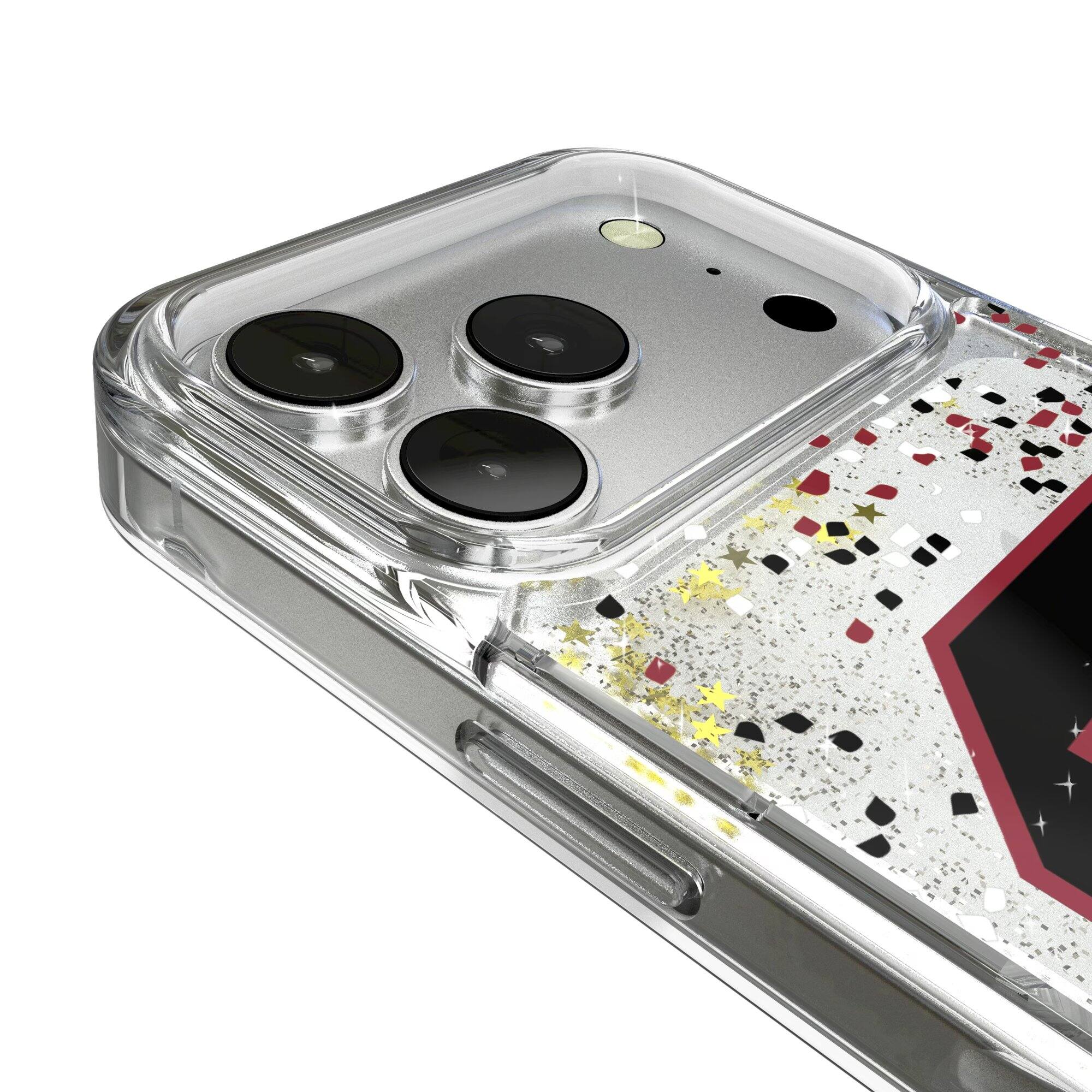 Alt View 2. Keyscaper - South Carolina Gamecocks iPhone Glitter Confetti Design Case - 15 Pro - Multicolor.