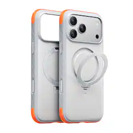 TORRAS - Ostand Q3 Rugged iPhone 18 Pro Case - Anti-Slip Wavy Grip, 12FT Drop Protection, 360 Stand - Sunrise White
