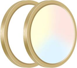 Veranti - Compact LED Flush Mount Ceiling Light, 1500 Lumens, 3 Selectable Color Temperatures - Gold