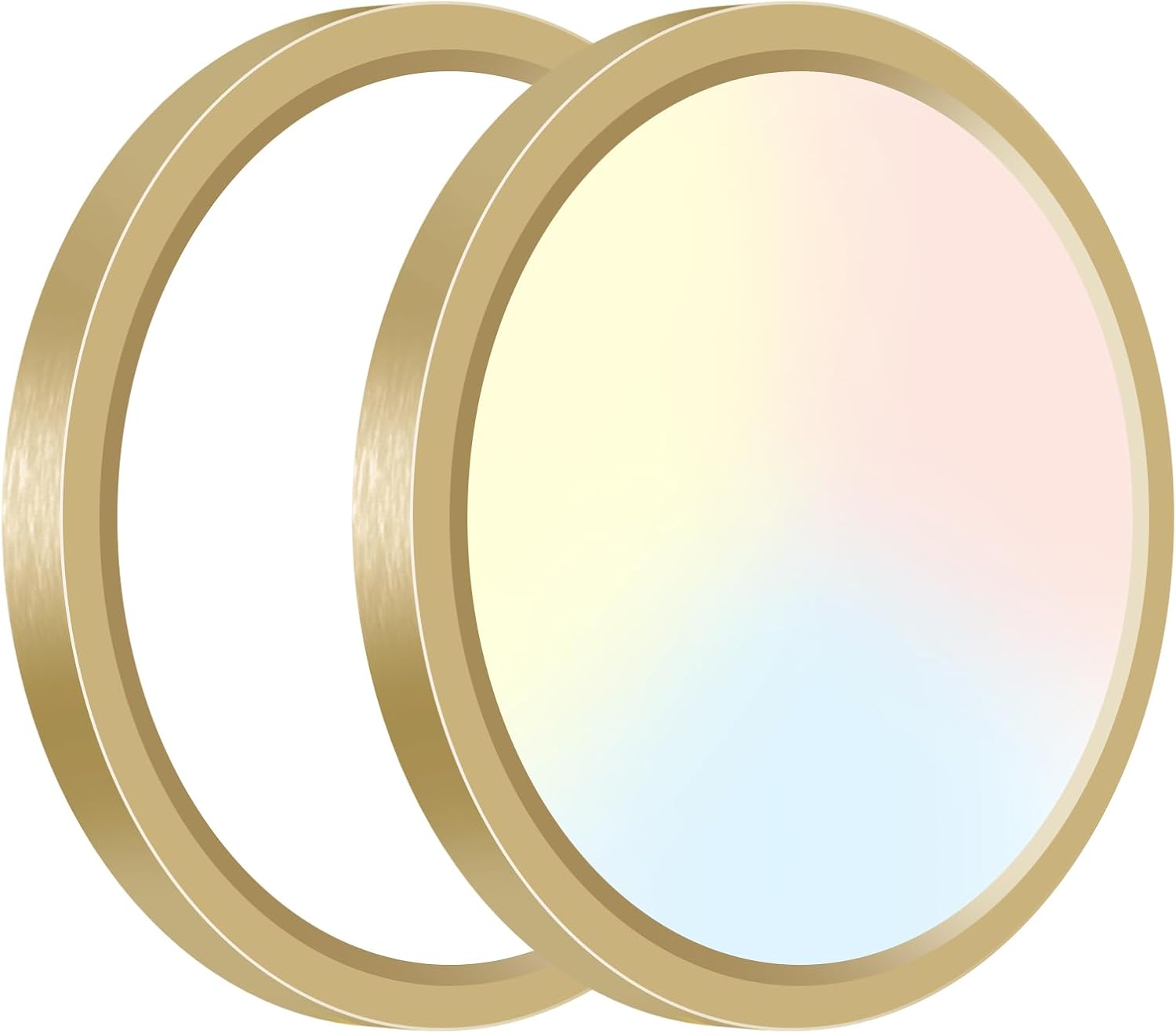 Front. Veranti - Compact LED Flush Mount Ceiling Light, 1500 Lumens, 3 Selectable Color Temperatures - Gold.