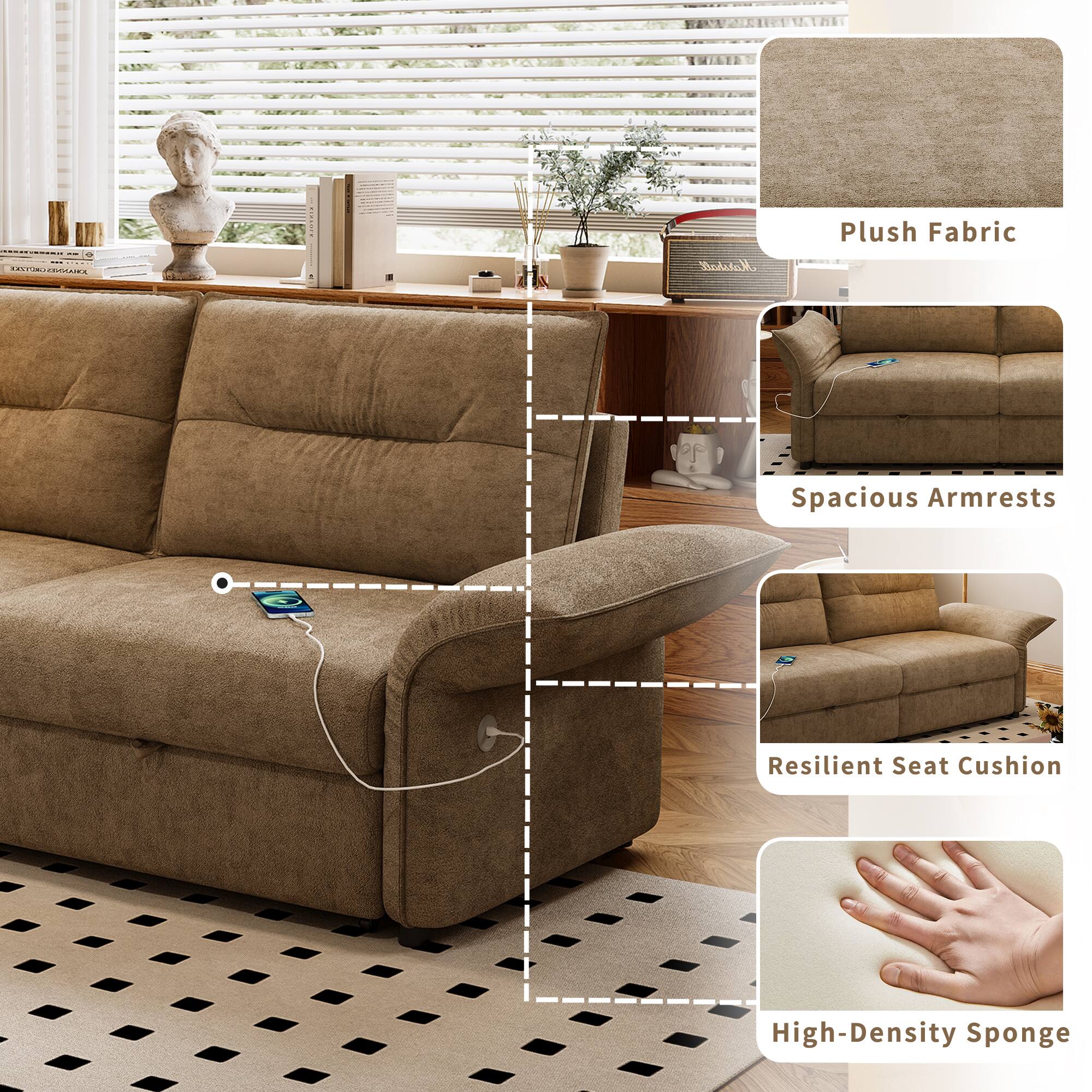 EE I ECN Matshalt Plush Fabric Spacious Armrests Resilient Seat Cushion High-Density Sponge