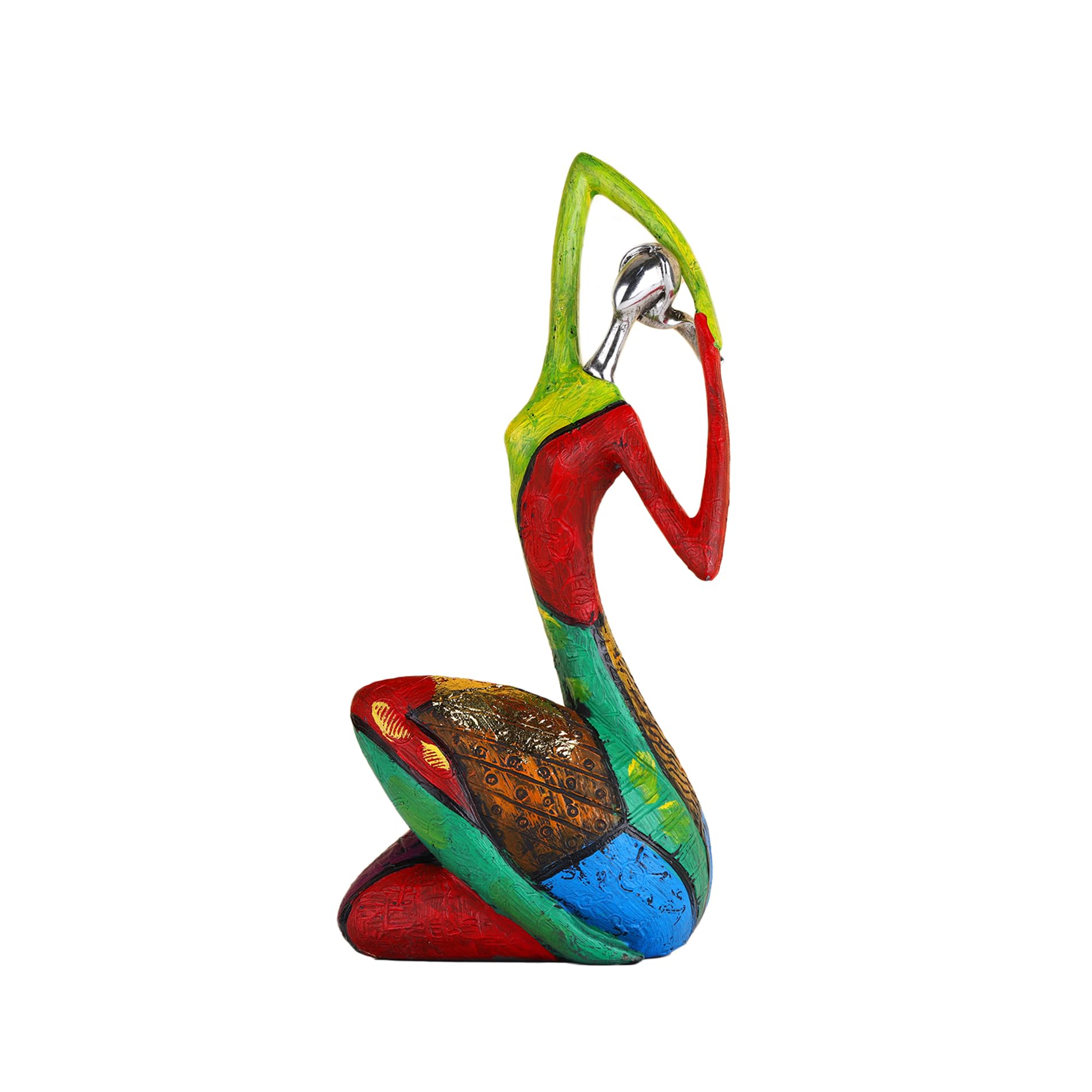 Hanke - Colorful Abstract Women Figurines Sculptures Home Decor For Shelves Yoga Pose Art Statue Modern Decoration - Stretch