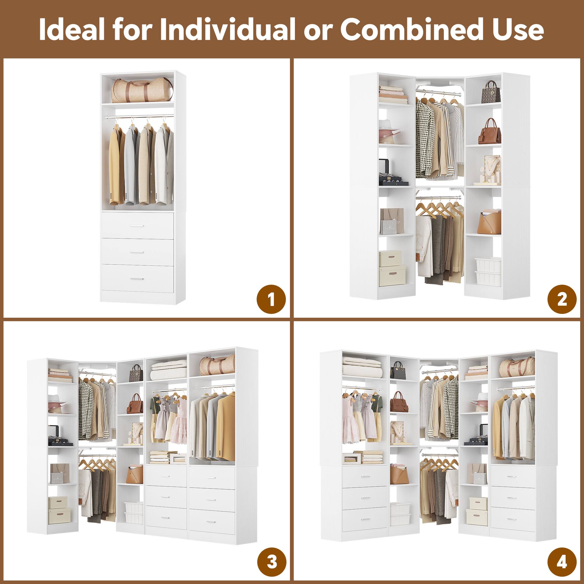 Ideal for Individual or Combined Use

1

2

3

4