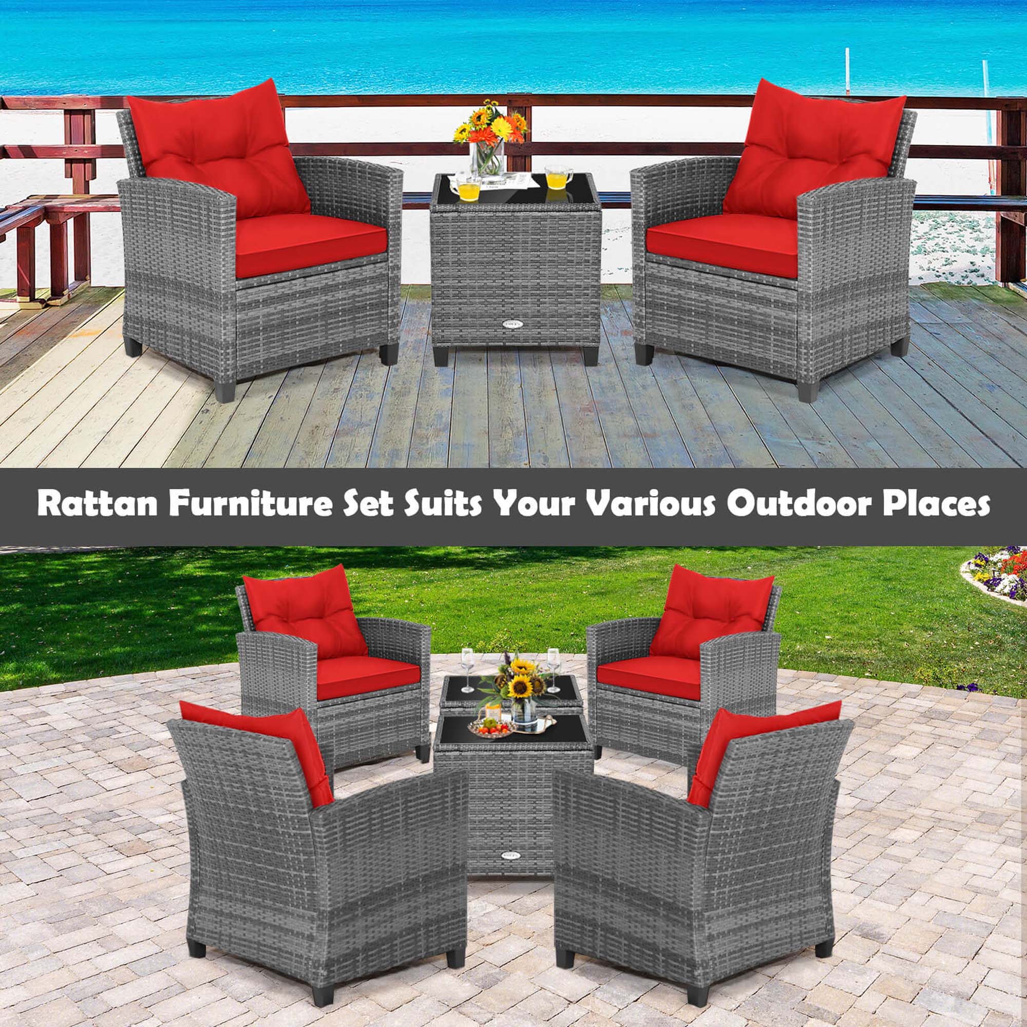 Rattan Furniture Set Suits Your Various Outdoor Places