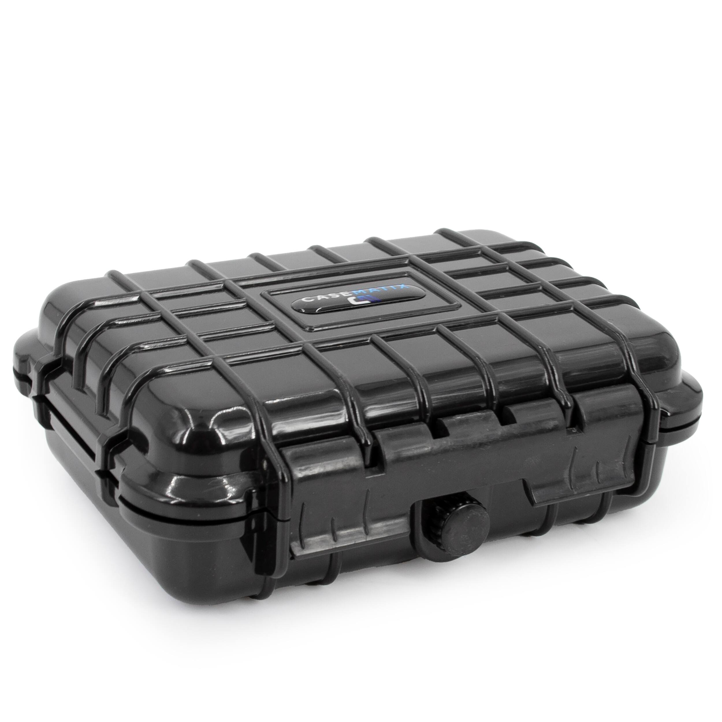 Alt View 2. CASEMATIX - Waterproof Hard Shell Case for Portable SSDs, External Hard Drives & Game Drives Up to 5.25 x 3.5 x 1.25 Inches - Black.