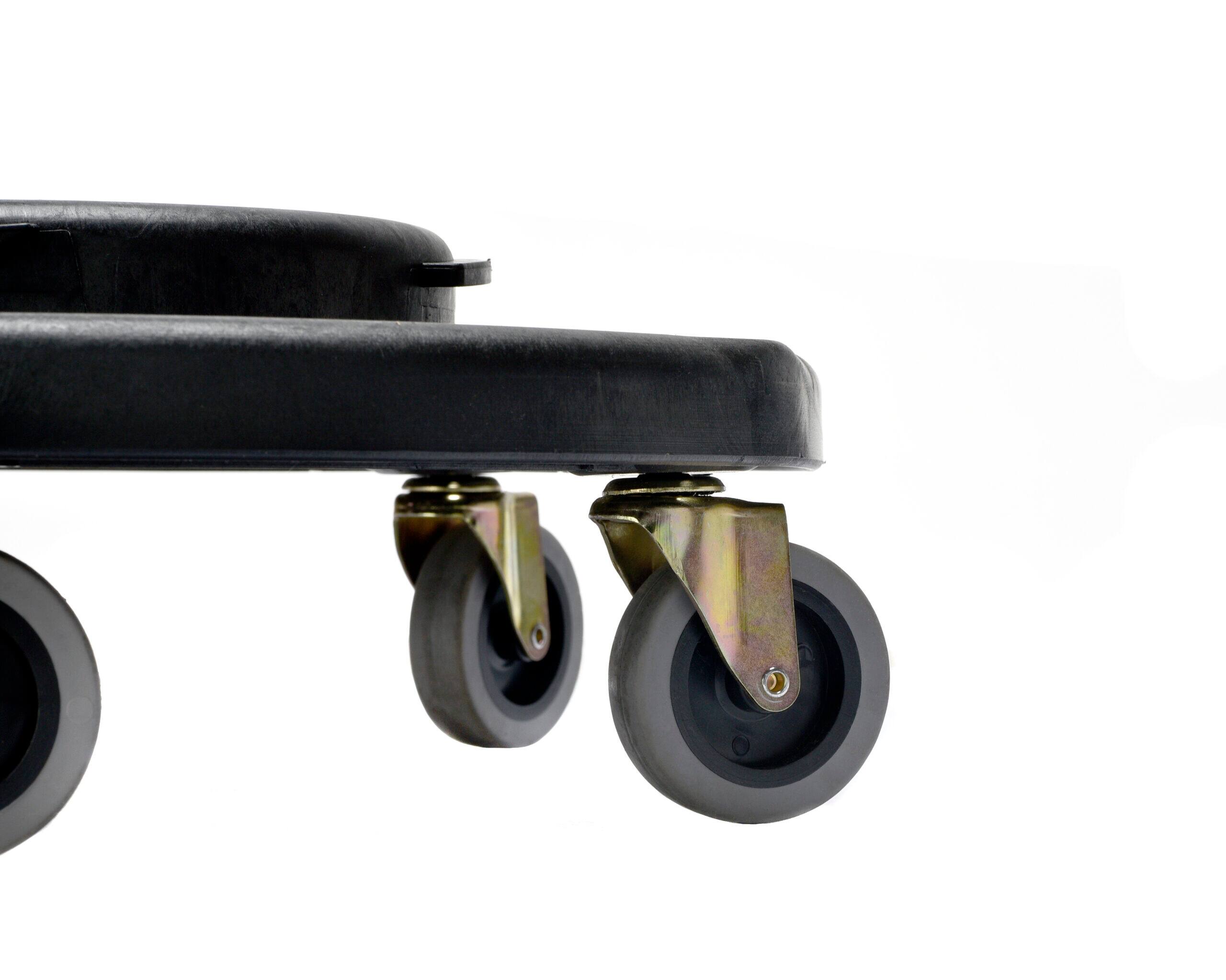 Back. Alpine Industries - 32 Gallon Trash Can Receptacle Dolly - Black.