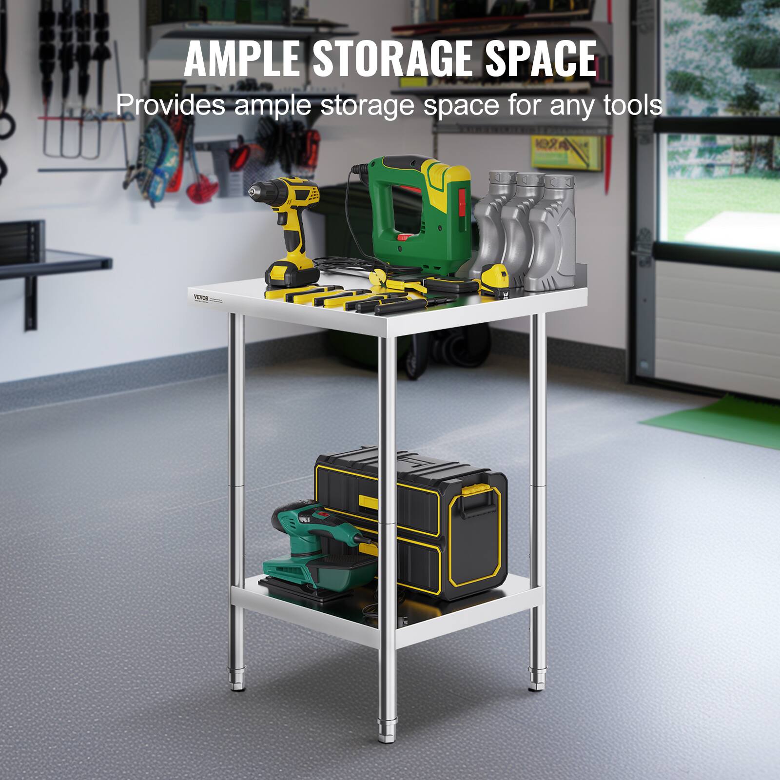 AMPLE STORAGE SPACE, Provides ample storage space for any tools